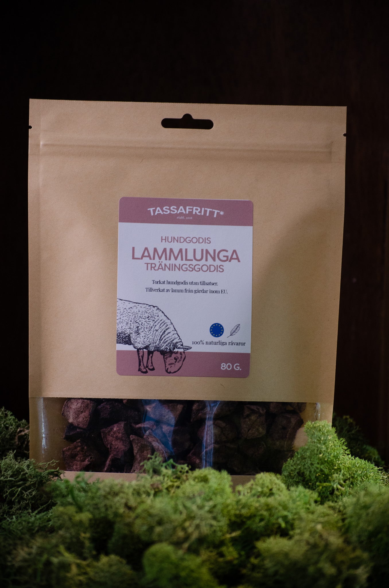 Tassafritts Lammlunga – ett naturligt, proteinrikt hundgodis
