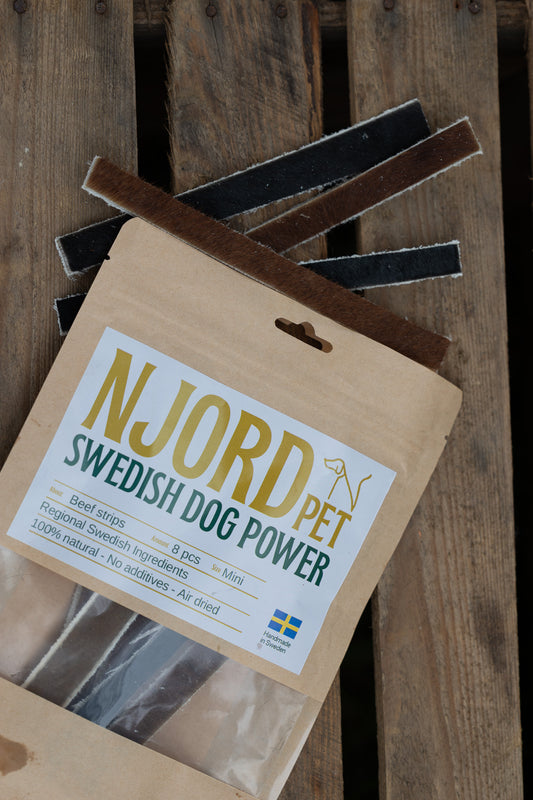 Nötstrips Mini 8-pack – naturligt tugg för de minsta tuggarna