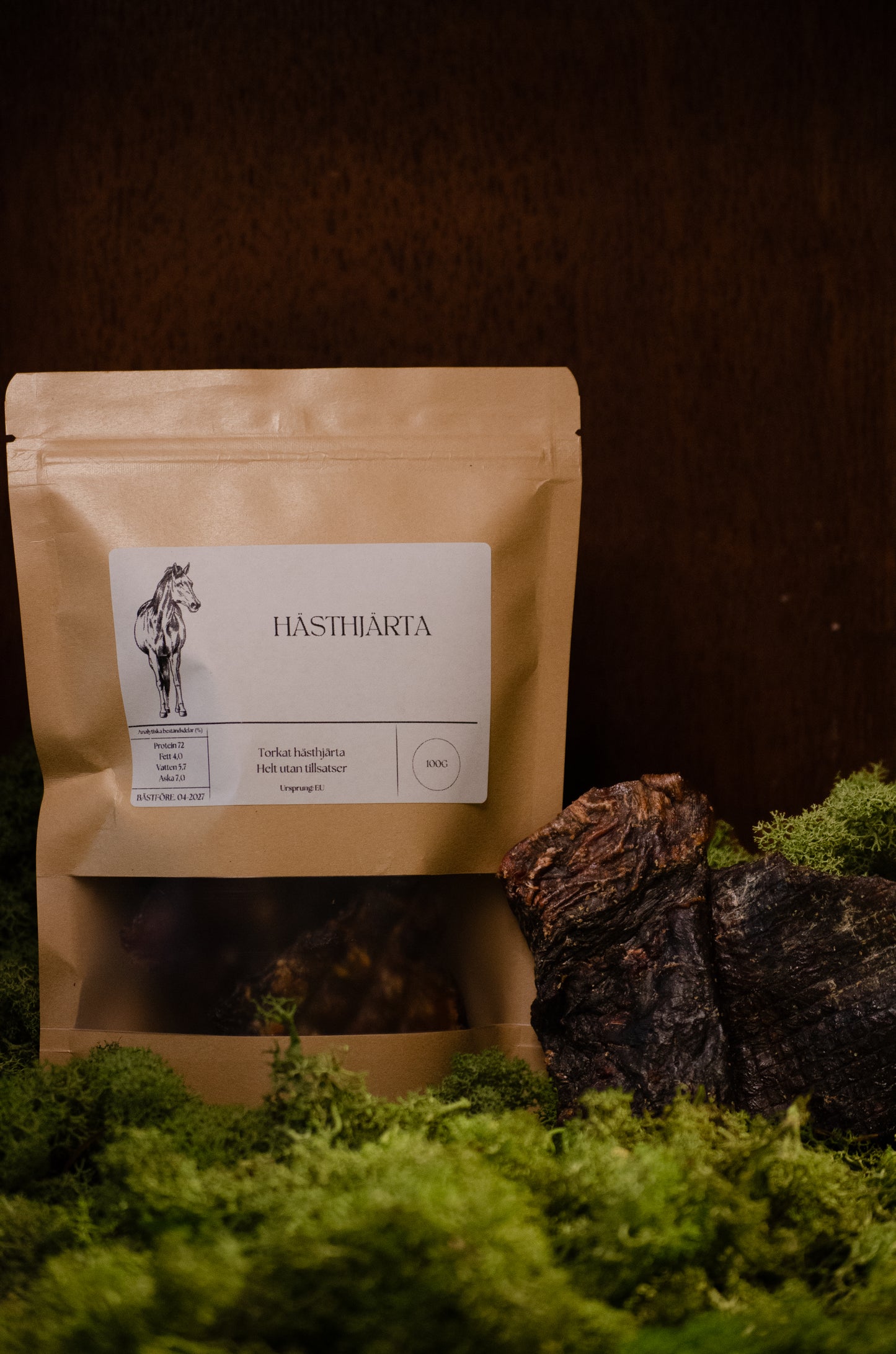 Torkat Hästhjärta – Näringsrik Superfood för Hundar