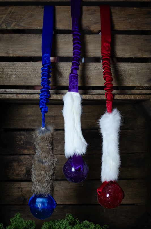 Bungee Kanin Tug L med KONG Squeezz Ball