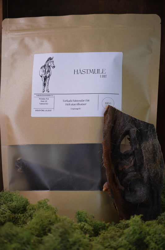 Hästmule i bit– allergivänligt och tåligt hundsnacks