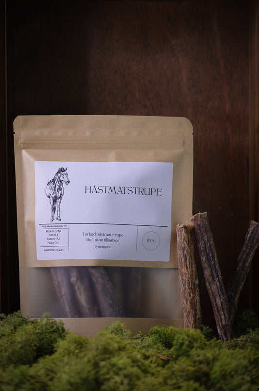 Hästmatstrupe– proteinrikt mellanmål för känsliga hundar