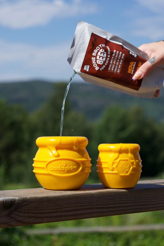Honey Pot – den EXTREMT tåliga leksaken för färskfoder, berikning och långvarig aktivering.