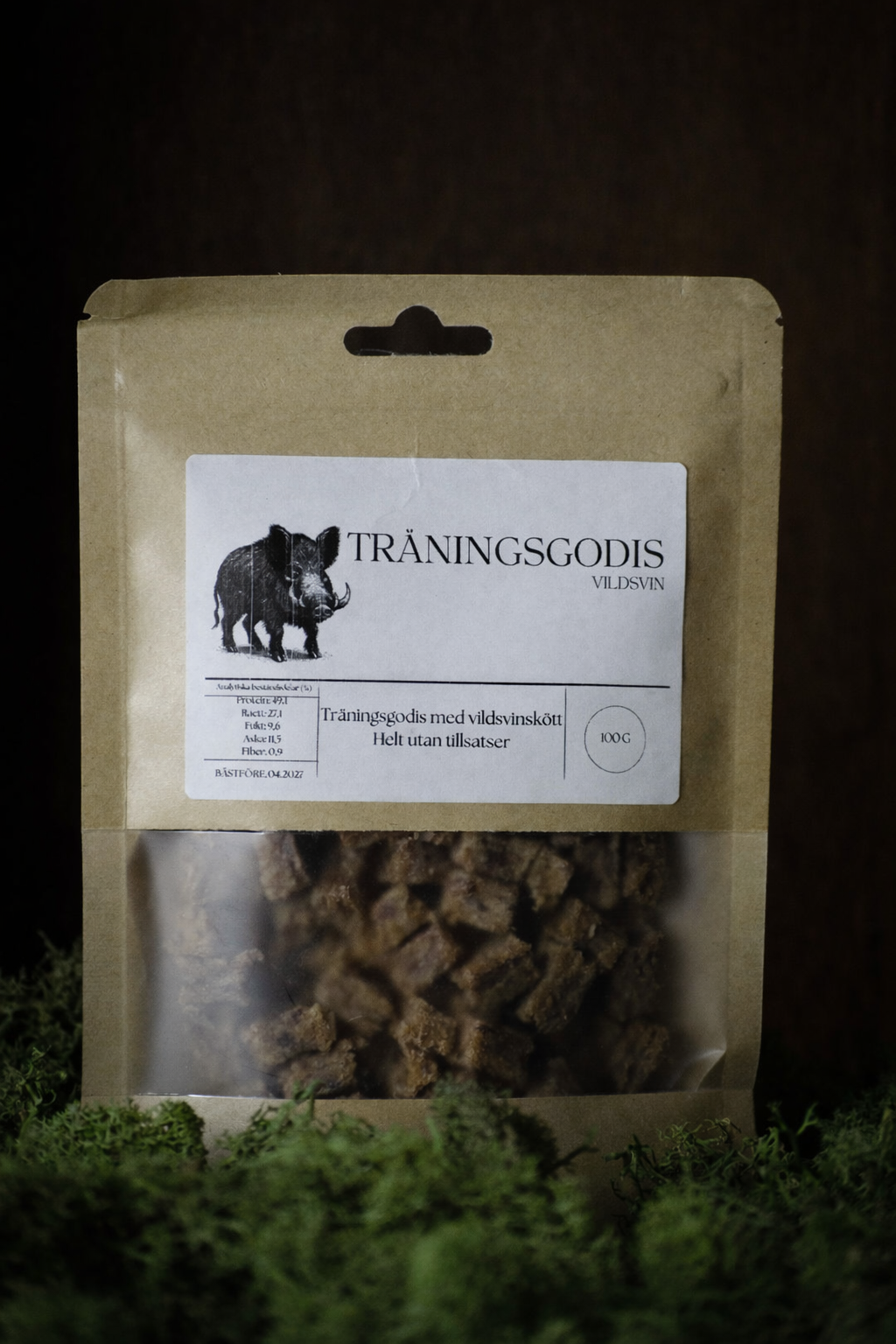 Träningsgodis av vildsvin – mjukt, naturligt och oemotståndligt