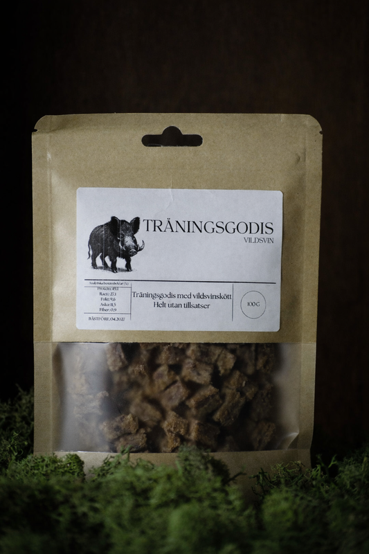 Träningsgodis av vildsvin – mjukt, naturligt och oemotståndligt