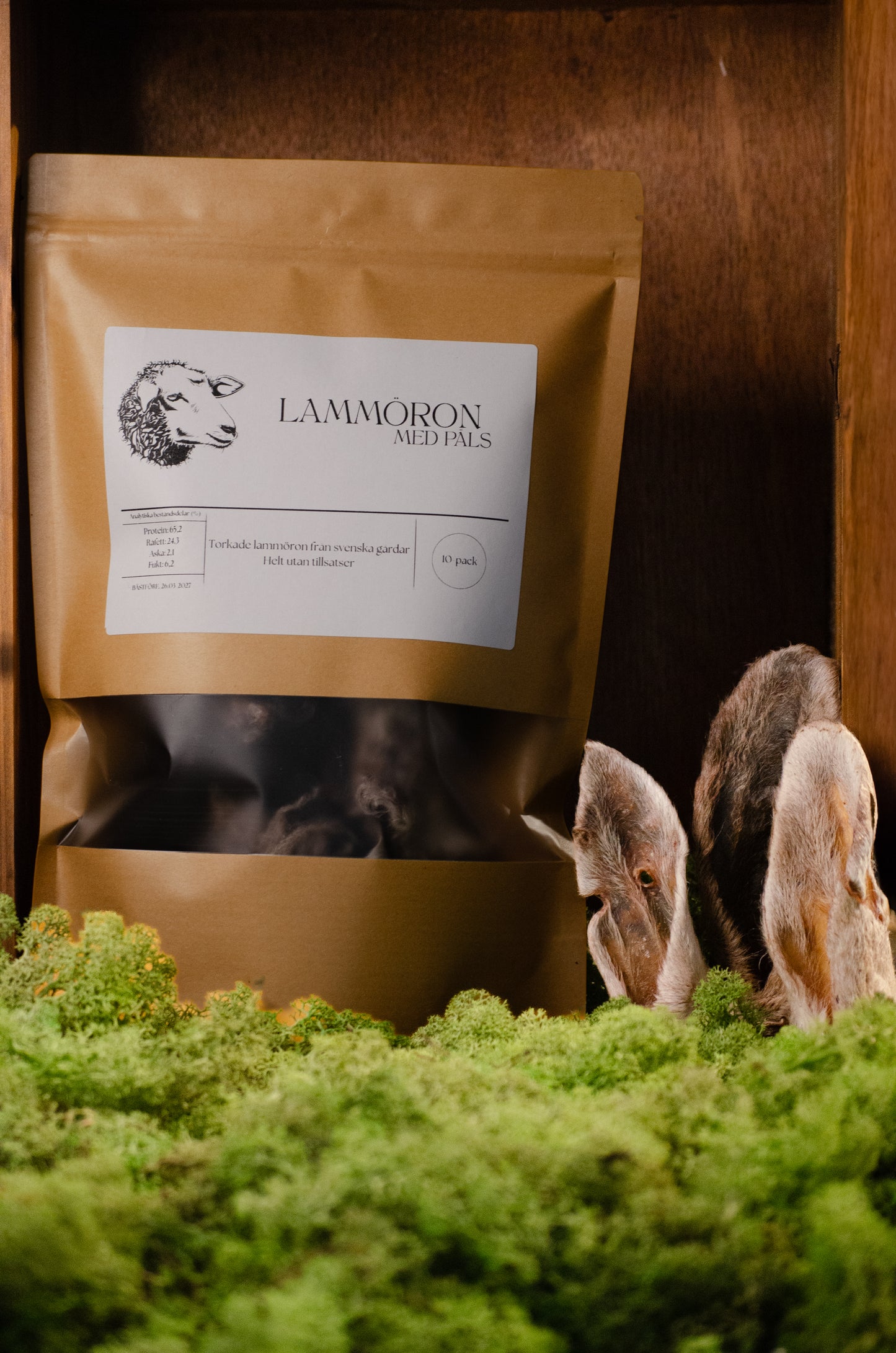 Lammöron med Päls – Naturligt tugg som främjar magen