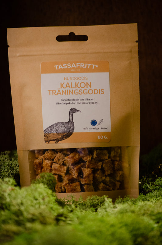 Tassafritt Belöningsgodis – 100 % Kalkon i perfekt träningsstorlek