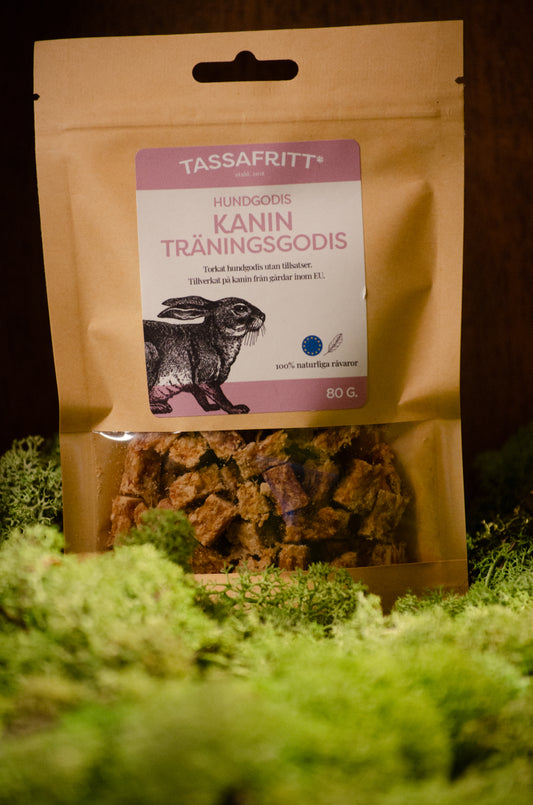 Tassafritt Belöningsgodis – 100 % Kanin i perfekt träningsstorlek